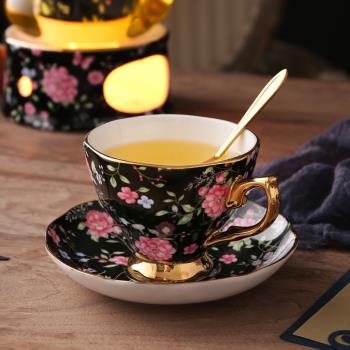 英式骨瓷咖啡杯歐式小奢華簡約咖啡杯碟套裝家用高檔下午茶花茶杯