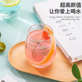 玻璃杯家用水杯客廳茶幾用泡茶杯早餐牛奶杯套裝啤酒杯果汁飲料杯
