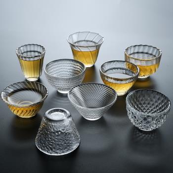 馨玉坊日式錘紋品茗杯透明玻璃