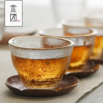 金團耐高溫加厚簡約手抓玻璃杯