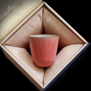 陶瓷品茗杯家用女士高檔單杯功夫茶具單只小茶杯茶室聞香杯小杯子