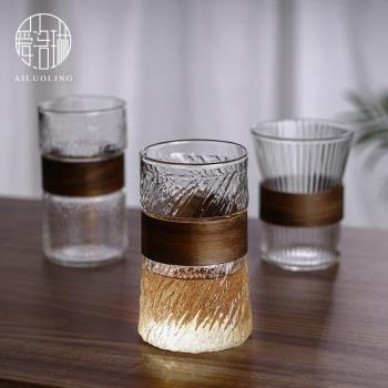 愛洛琳 日式耐熱玻璃豎紋水杯茶杯防燙竹圍家用簡約ins風創意杯子