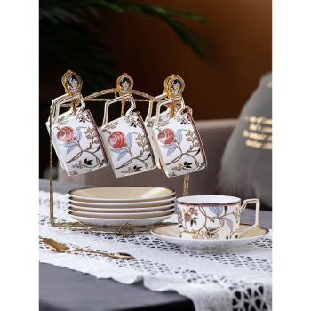 歐式小奢華咖啡杯碟套裝精致高檔家用創意下午茶花茶杯咖啡器具