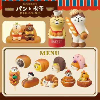 ZAKKA日式貓咪食玩面包潮玩公仔烘焙咖啡店裝飾樹脂工藝品小擺件