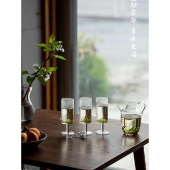 中式單層猴魁杯簡約手工玻璃