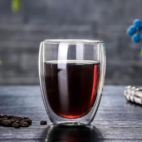 啡憶雙層玻璃咖啡杯耐熱馬克杯創意家用簡約牛奶飲料杯紅茶花茶杯