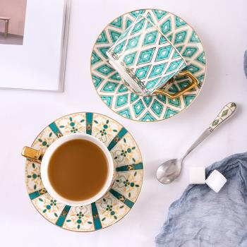 網紅歐式小奢華咖啡杯ins風下午茶餐具小精致的出口陶瓷茶杯套裝