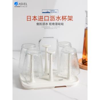 Asvel日本塑料玻璃奶瓶控水杯架