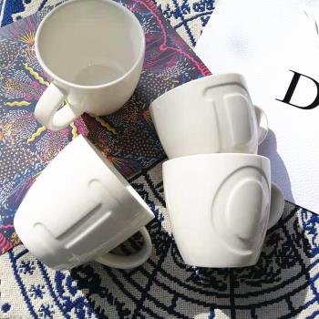 現貨迪奧D家字母杯4件套骨瓷杯子馬克杯水杯咖啡杯紅茶杯禮盒裝