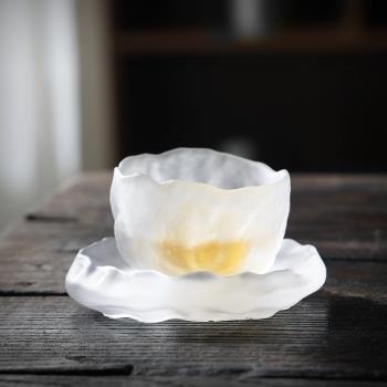 日式琉璃杯主人杯單杯品茗杯功夫茶具杯子高階個人專用玻璃茶杯