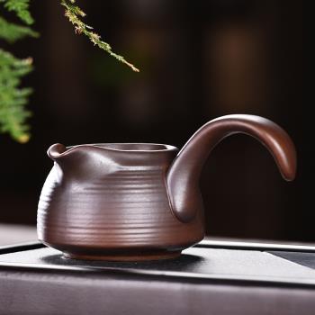 柴燒陶瓷茶具公道杯公漏組分茶器一體分茶杯紫砂裝家用茶海茶器