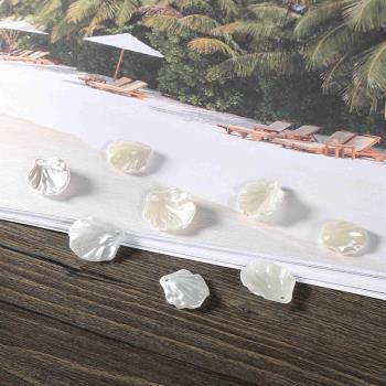 DIY 20個abs牡丹花貝殼片仿珍珠