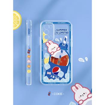 芬達小熊適用opporeno6手機殼reno6pro新款透明reno5保護套女款5pro軟矽膠4pro可愛se個性4創意3卡通超薄全包