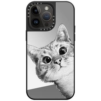 MagSafe磁吸CASETI探頭貓咪14promax手機殼鏡面適用iPhone13/14pro可愛萌系個性13pro防摔11蘋果12保護套小眾