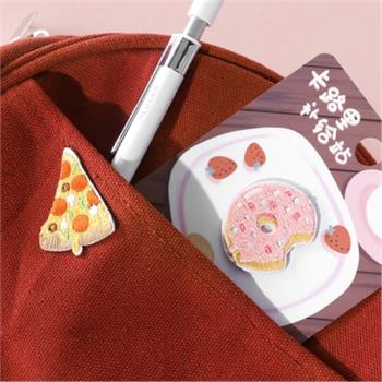 卡路里補給站 美食系列刺繡布貼DIY包包手賬手機殼衣服補丁裝飾貼