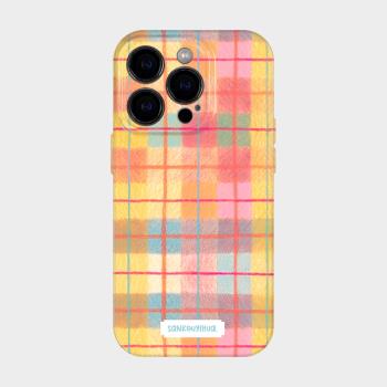 鉛筆格紋 iPhone15promax手機殼女生新款小香風蘋果14pro日系甜妹少女心13藝術感設計12小眾不撞款適用11全包
