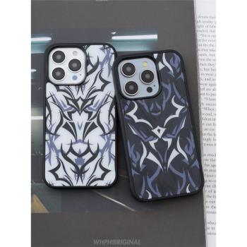 潮牌荊棘iPhone15磁吸手機殼magsafe陳冠希適用於蘋果14Promax磨砂16pro個性防摔13保護套12硬殼時尚酷炫小眾