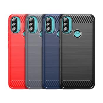 Moto E40手機殼 Moto E40保護套 Motorola碳纖維全包硅膠軟殼潮牌