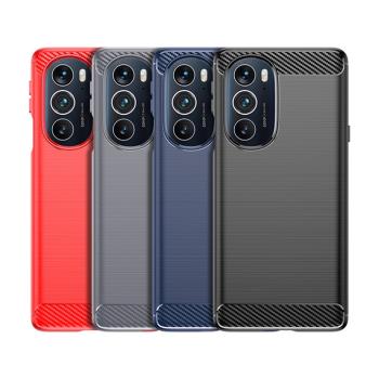 Moto Edge X30手機殼 Moto Edge S30保護套 Motorola碳纖維軟殼潮