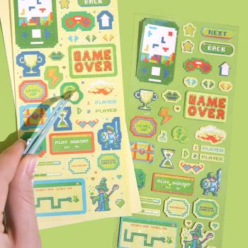 數碼啵啵糖閃膜手賬貼紙可愛咕卡通少女孩ins手帳手機殼貼畫裝飾