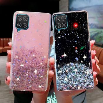 Glitter Sequins Phone Case For Samsung Galaxy A12適用三星A12手機殼閃粉奢華女保護套