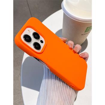 矽膠大孔適用蘋果15手機殼iphone16promax新款不包按鍵13超薄16pro簡約純色14男女款15pro防摔套14pm軟殼