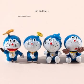 藍胖子貓咪卡通立體公仔奶油膠手機殼diy材料手工制作創意裝飾物