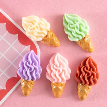 冰淇淋甜筒樹脂材料diy奶油膠手機殼創意手工自制制作裝飾物