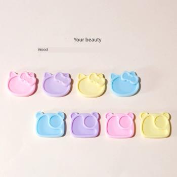 小熊貓咪卡通餐盤diy食玩盤子奶油膠手機殼材料手工制作創意裝飾