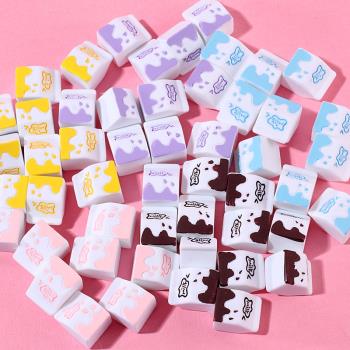 立體仿真Mile牛奶盒子食玩模型奶油膠手機殼diy材料手工制作裝飾