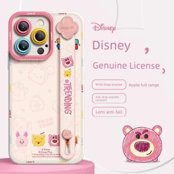 2024龍年新款限定適用蘋果15Promax手機殼14男女排排公仔迪士尼iphone15秋冬腕帶支架防摔全包13簡約12矽膠11