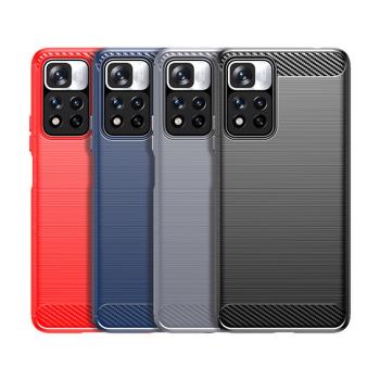 小米Poco X4 NFC 5G手機保護殼Xiaomi Poco X4 NFC碳纖維硅膠軟殼