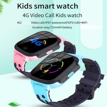 4G兒童電話手表英文版Kids Child GPS Smart Watch Phone Gift