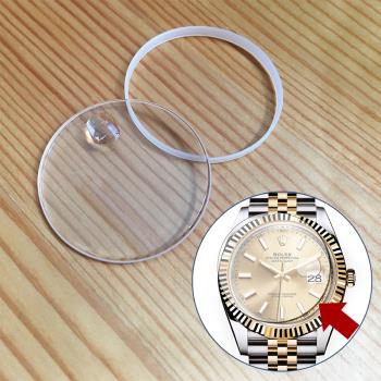 藍寶石玻璃鏡片 日歷放大鏡表蒙適配勞力士Rolex日志型機械男手表