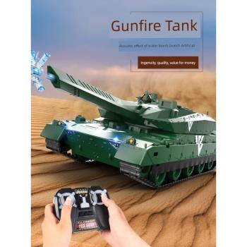 超大號遙控坦克玩具男孩可開炮發射水彈手勢感應兒童電動遙控汽車