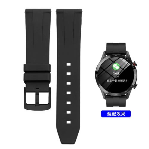 三星智能Galaxy watch 4/classic手表運動硅膠表鏈Active 1/2代男女替換藍牙版Gear S3/S4防水氟橡膠手表帶