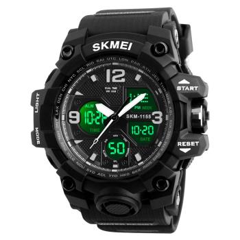 skmei時刻美男士防水電子手表 多功能雙顯防震戶外運動高檔手表