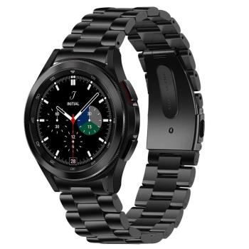適用三星Galaxy Watch4 40/44mm智能手表實心不銹鋼弧口商務表帶