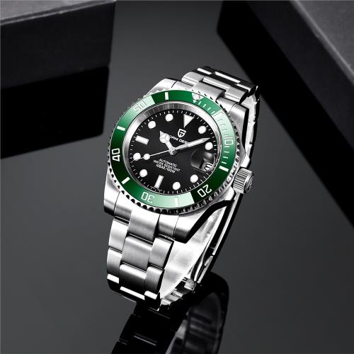 伯佳尼Pagani Design男士不銹鋼日本藍寶石自動機械手表PD1661