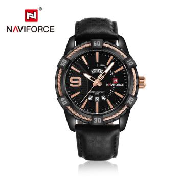 NAVIFORCE領翔9117男士手表時尚個性不銹鋼帶防水石英腕表男watch
