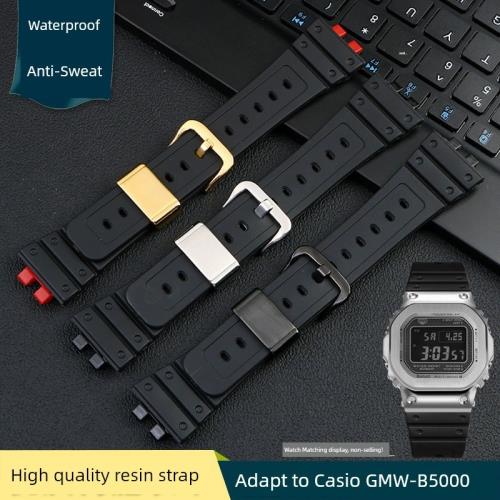 適配卡西歐G-SHOCK小方塊3459手表帶男GMW-B5000硅膠改裝替換表鏈