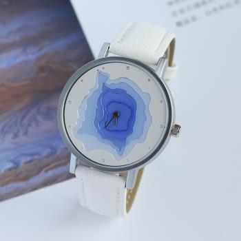 西班牙NAFISA娜菲莎藝術抽象火山口創意設計男生女生中性學生手表