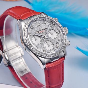伯佳尼pagani不銹鋼石英計時皮帶藍寶石時尚女手表方形新款PD1730