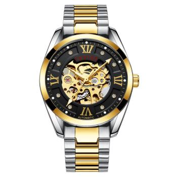 TEVISE 手表男士時尚鏤空透底防水全自動 機械795d-商務國產腕表