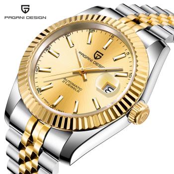 表1645手表日歷士手表錶時尚防水男表機械PAGANI跨境精鋼