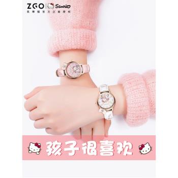 zgo三麗鷗聯名手表兒童女孩女童小學生凱蒂貓女款hellokitty防水