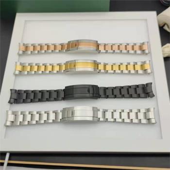 新款水鬼微調表帶316L精鋼實心鋼帶黑綠水鬼系列20mm手表配件