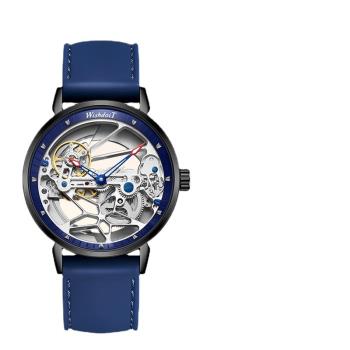 新款 皮帶學生手表鏤空自動機械防水watch男休閑鋼帶夜光國產腕表