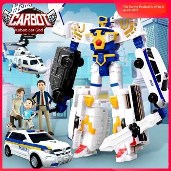 咖寶車神玩具變形汽車戰神救援特警巨人合體變形機器人金剛玩具