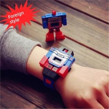 正品變形金剛手表卡通電子表創意兒童手表機器人小學生表男孩禮物
